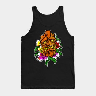 Tiki on  Flowers Tank Top